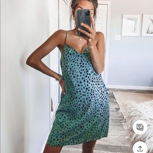 Sage Leopard Dress